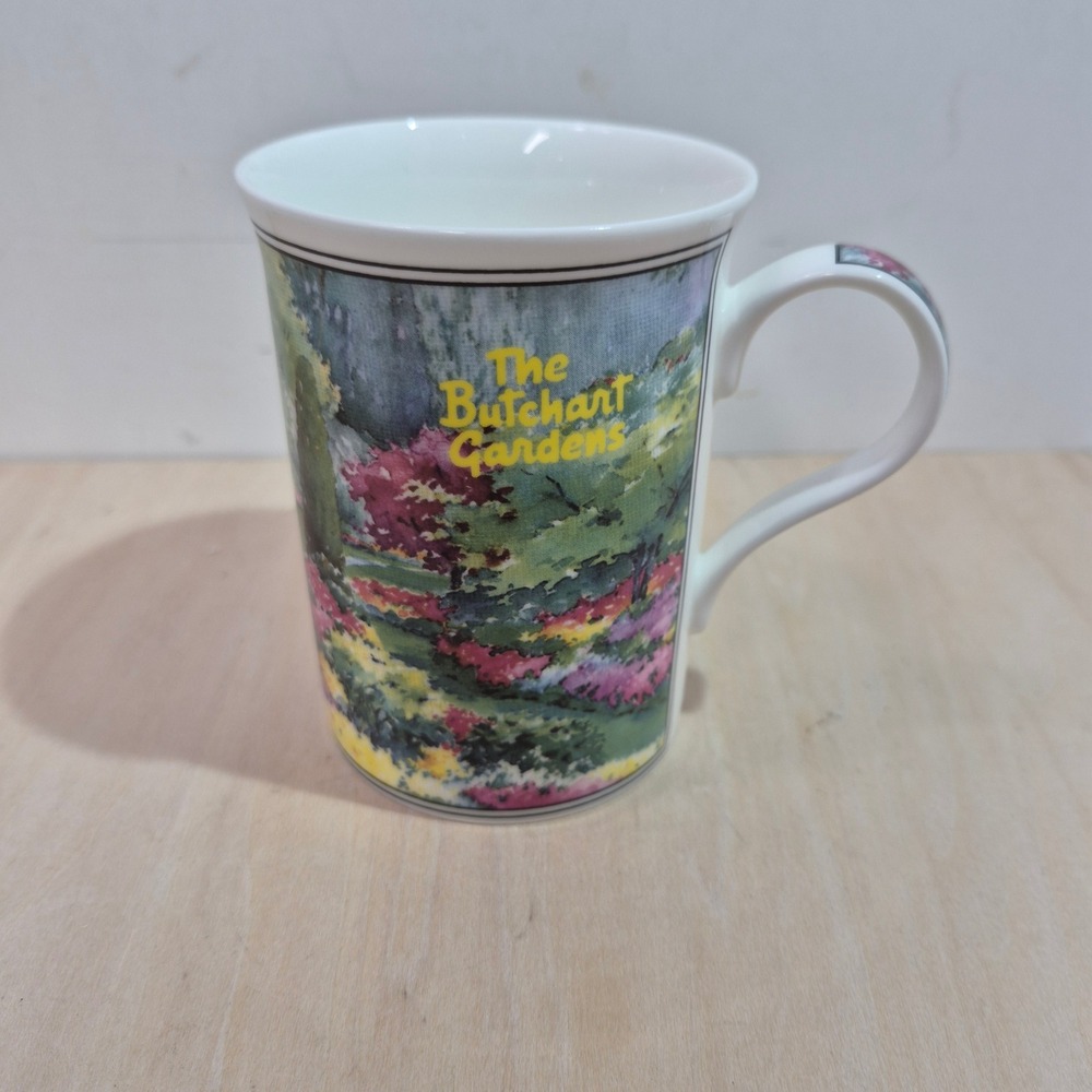 The Butchart Gardens English Fine Bone China Floral Mug Made in England‎ 4in
